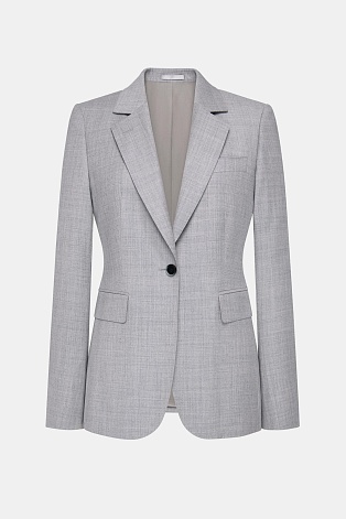 Жакет на одной пуговице, цвет светло-серый K